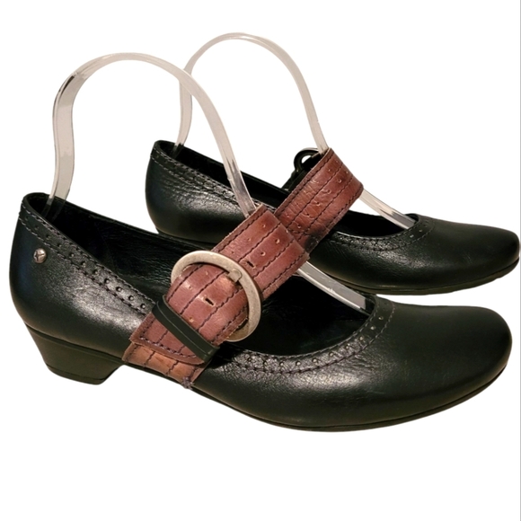 PIKOLINOS Black and Brown Mary Janes Casual Shoes Wmns EU 38 US 7.5 Classic Boho - Picture 1 of 14